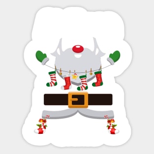 Air Force Claus Santa Christmas Costume Pajama Sticker